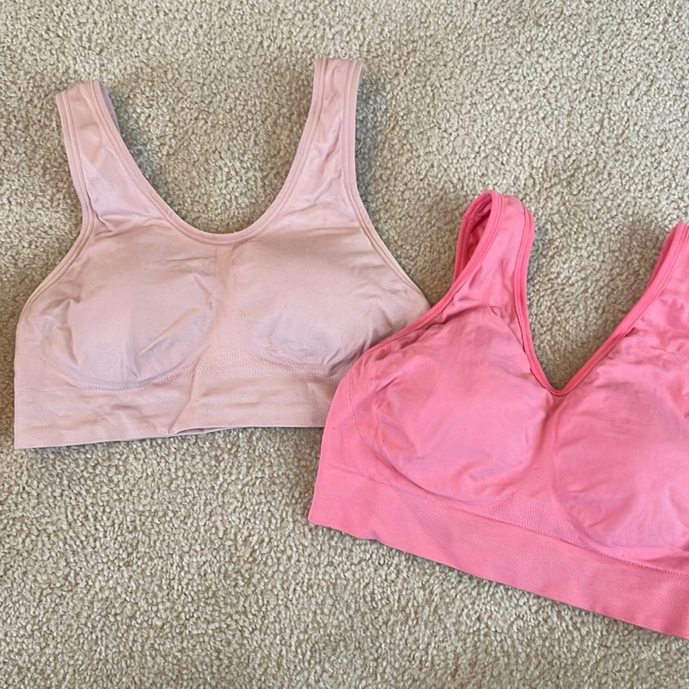 Bundle of two lightly worn camis with insertable cups
